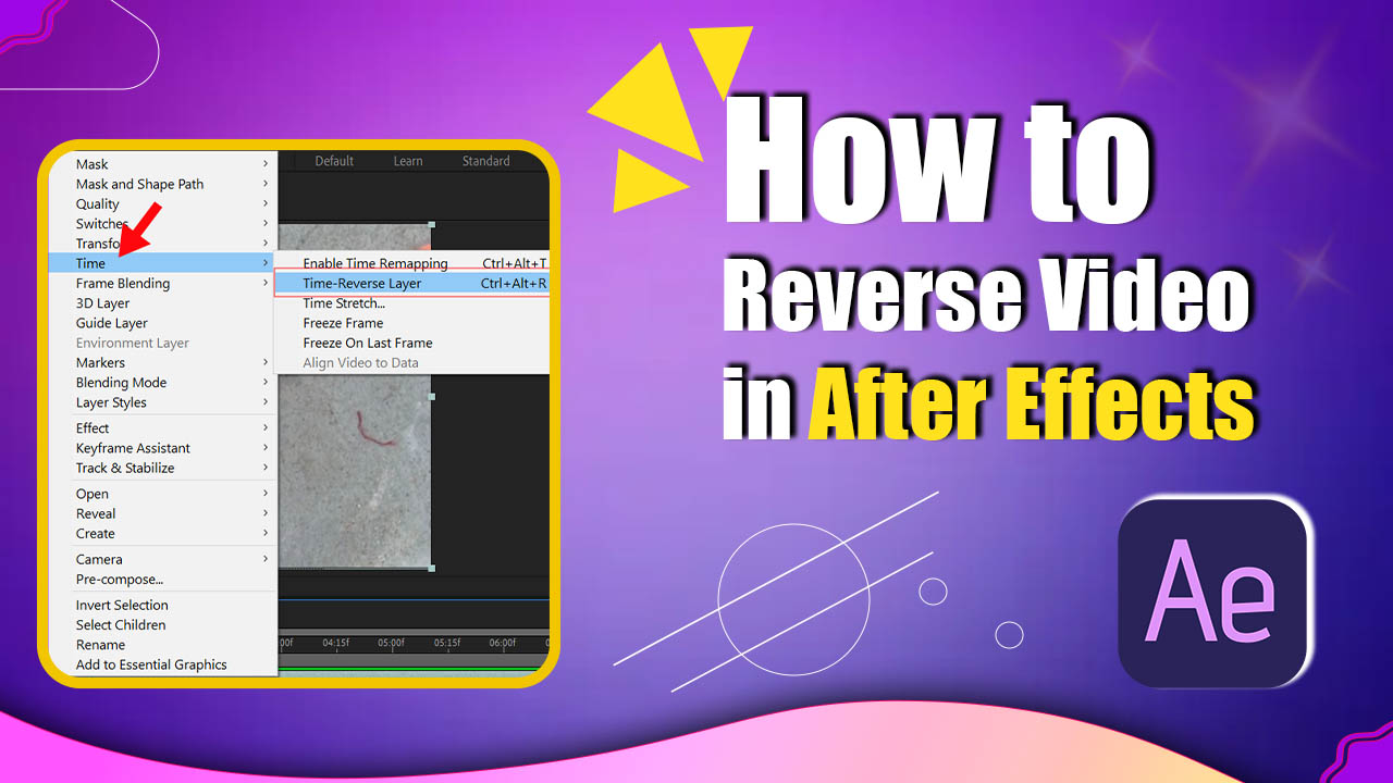How to reverse video in after effects